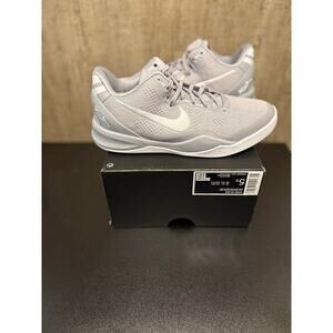 NEW SZ 5y (6.5w) - Nike Kobe VII (GS) Wolf Grey/White